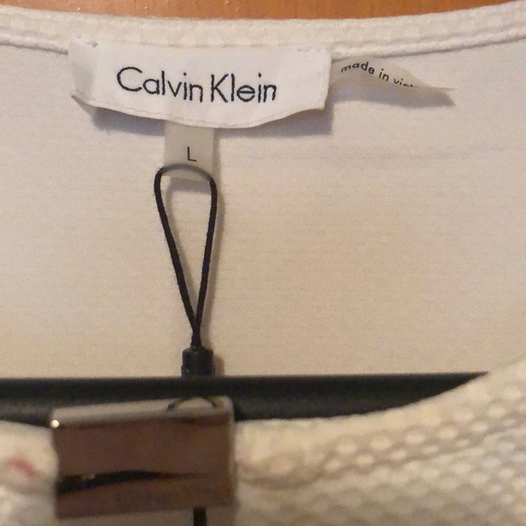 Nwt calvin klein top white L - Picture 3 of 4